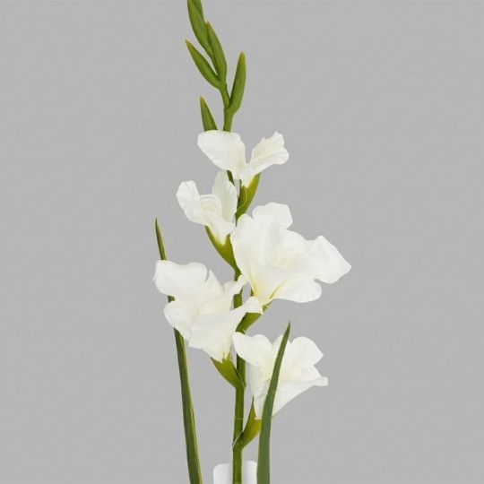 Искусственная ветка "Гладиолус", 5*80 см, в упаковке 2 шт. (2028-027/white) 2028-027/white фото