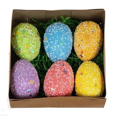 Набір (6 шт.) з кольоровими яйцями, в пакованні 3 набори. (8108-015) 8108-015 фото