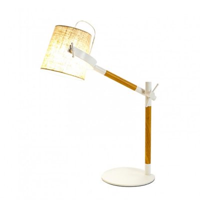 Настільна лампа торшер з бежевим абажуром і регулюваною ніжкою 17*85sм, метал.(ZD025T) ZD025T фото