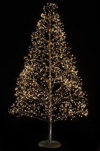 Світлодіодне дерево (1500 міні LED, тепле біле, постійне світіння), 150 см, колір чорний (110-029) 110-029 фото