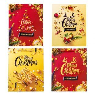 Подарочный пакет " Merry Christmas" 32*26*12см., в упаковке 12 шт., бумага (9165-011) 9165-008 фото