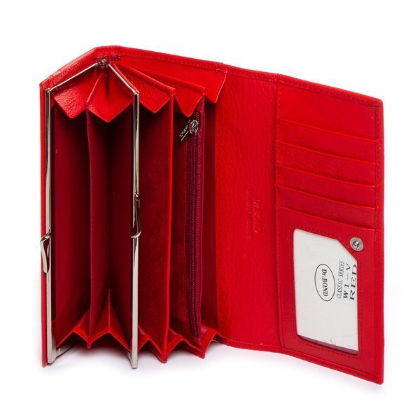Жіночий гаманець з м'якої шкіри  на кнопку DR. BOND 18,5*9,5* 3,5 (W1-V red) W1-V red фото