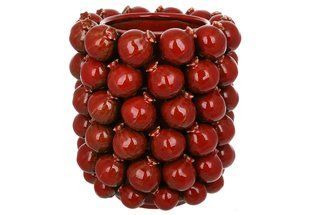 Ваза порцелянова Pomegranate, 24*24*27 см, колір &mdash; бордо (457-387) 457-387 фото