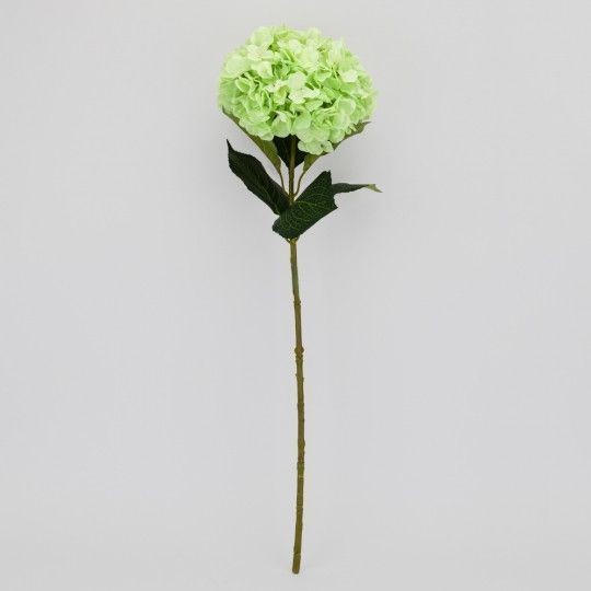 Искусственная Гортензия 93см, бутон 26см., ткань, пластик, (2035-001/White-green) 2035-001/White-green фото