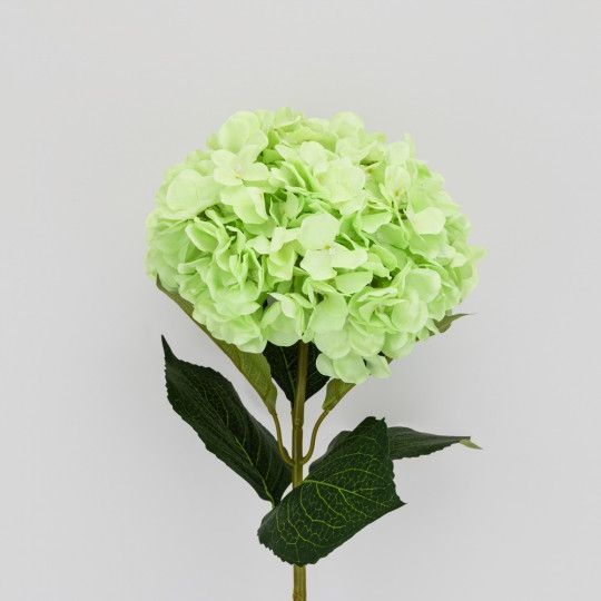 Искусственная Гортензия 93см, бутон 26см., ткань, пластик, (2035-001/White-green) 2035-001/White-green фото