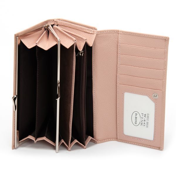 Нежный розовый кошелек натуральная кожа на кнопке 17,5*9,5*4 DR. BOND (W46 pink) W46 pink фото