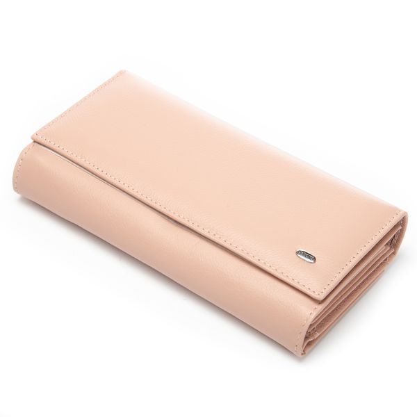 Нежный розовый кошелек натуральная кожа на кнопке 17,5*9,5*4 DR. BOND (W46 pink) W46 pink фото