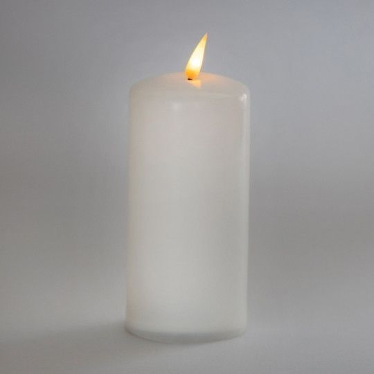 Набор из 3х светодиодных свечей (LED) 7.2*15см., (12.5см, 10см.), пластик, белые, (6032-019) 6032-019 фото