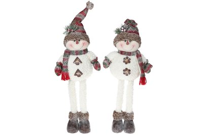 М'яка новорічна іграшка Сніговик, 2 види, 58см, колір - білий (778-289) 778-289 фото