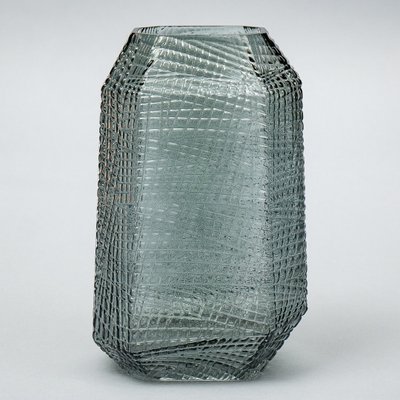 Скляна ваза "Скала" 14*16*29см. колір — зелений (8426-056) 8426-056 фото