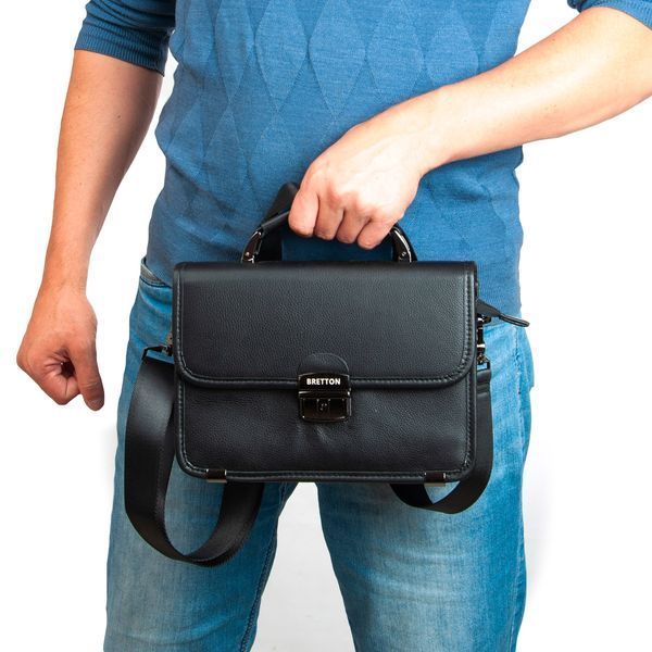 Сумка Чоловіча Барсетка шкіра BRETTON 3787-8 black 3787-8 black фото